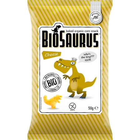 BioSaurus Snack enfant, maïs cuit au four au fromage, dès 3 ans (50 g)