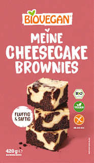 BIOVEGAN Meine Cheesecake Brownies mélange à pâtisserie (420 g)