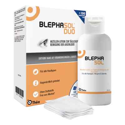 Blephasol Duo 100 ml lotion + 100 lingettes nettoyantes (1 paquet)