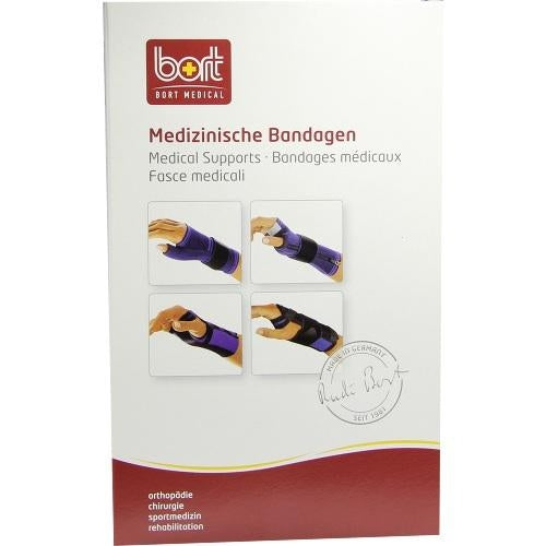 Bort support de poignet avec attelle en aluminium medium noir (1 pièce)