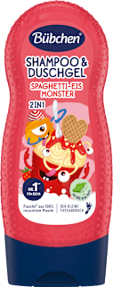 Bübchen Shampooing et gel douche 2-en-1 pour enfants Spaghetti-Eis Monster (230 ml)