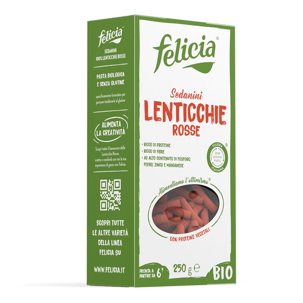 Felicia Bio Sedanini aux lentilles rouges sans gluten (250 g)