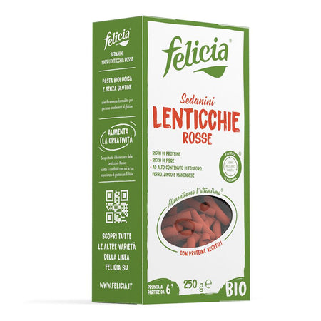 Felicia Bio Sedanini aux lentilles rouges sans gluten (250 g)