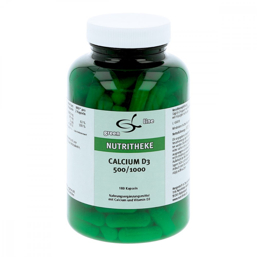 11 A Nutritheke Calcium D3 500/1000 gélules (180 pièces)