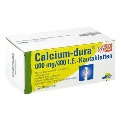 Calcium DURA Vit D3 600 mg/400 I.U. chewable tablets (120 count)