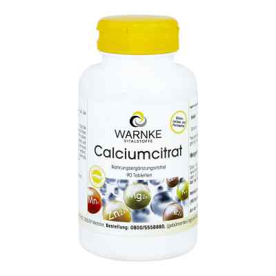 Warnke Vitalstoffe GmbH citrate de calcium comprimés (90 pièces)