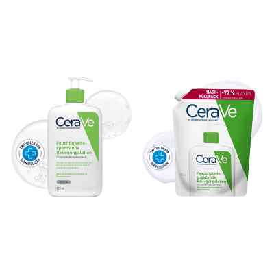 CeraVe Lotion nettoyante hydratante + recharge (473+473 ml)