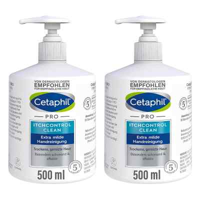 Cetaphil PRO ItchControl Clean nettoyant pour les mains extra doux (2x500 ml)
