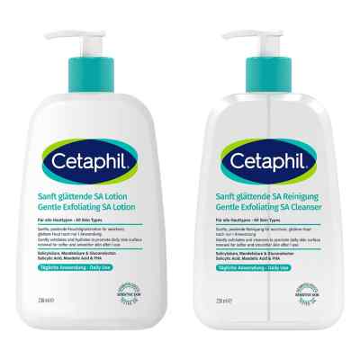 Cetaphil Nettoyant doux lissant SA + Lotion SA (2x 236 ml)