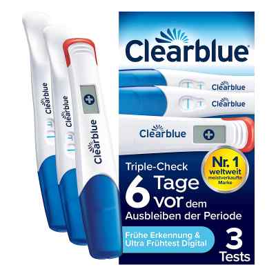 Clearblue Test de grossesse Triplecheck Ultra précoce (3 pièces)