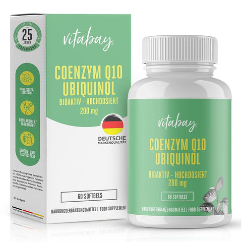 Vitabay Coenzyme Q10 Ubiquinol 200 mg gélules molles bioactives (60 gélules)