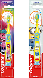 Colgate Brosse à dents enfants Minions/Trolls, 2-6 ans extra douce (1 pièce)