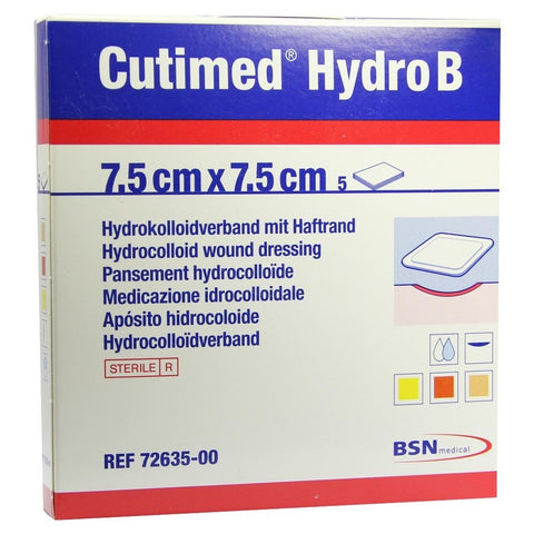 Cutimed Hydro B hydrocolloid dressing 7.5 x 7.5 cm (5 pieces)