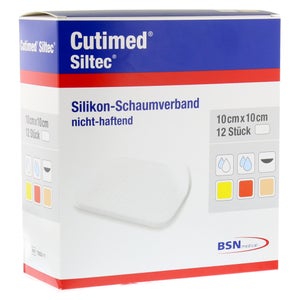 Cutimed Siltec pansement en mousse 10x10 cm (12 pièces)