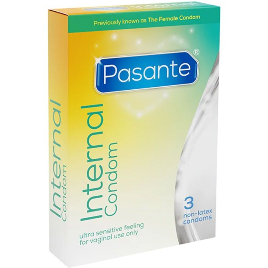 Pasante Internal Condom Femidom, préservatifs féminins sans latex (3 pièces)
