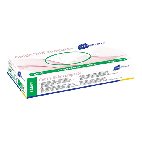 Meditrade Gentle Skin® gants en latex compact+ jetables (100 pièces)