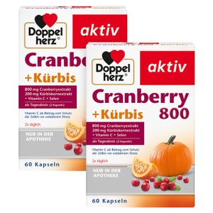 Doppelherz DH aktiv Canneberge + Courge + Vitamine C + Sélénium (2x60 gélules)