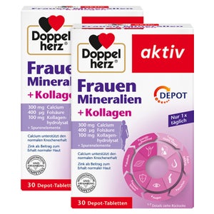 Doppelherz Minéraux pour femmes + Collagène Dépôt (2 x 30 comprimés)