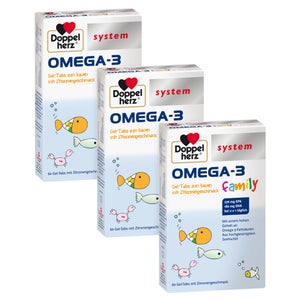 Doppelherz system Omega-3 Family gel-tabs citron (3x60 pièces)