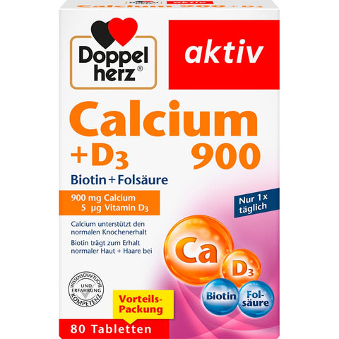 Doppelherz Calcium 900 + D3 tablets (80 pieces, 205.6 g)