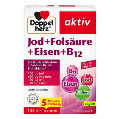 Doppelherz iode+acide folique+fer+B12 comprimés (150 pièces)
