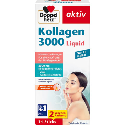 Doppelherz Collagen 3,000 Liquid Sticks (14 pieces, 140 ml)