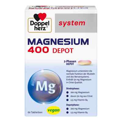 Doppelherz Magnesium 400 Depot system comprimés (60 pièces)