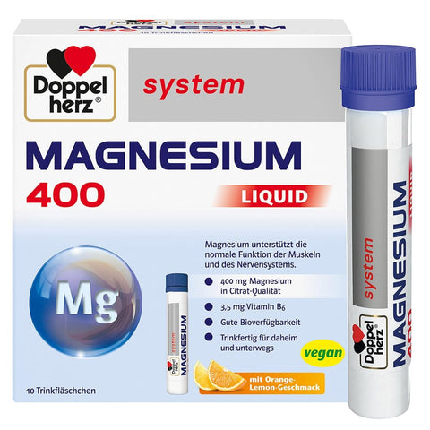 Doppelherz Magnésium 400 Liquid System ampoules buvables (10 pièces)