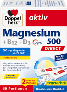 Doppelherz Magnesium 500 Direkt sachets (60 sachets, 96 g)