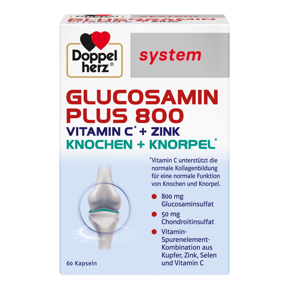 Doppelherz system Glucosamin Plus 800 avec glucosamine + chondroïtine (60 gélules)
