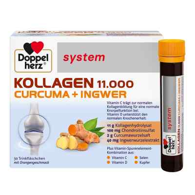Doppelherz system collagène 11.000 curcuma + gingembre (30x25 ml)