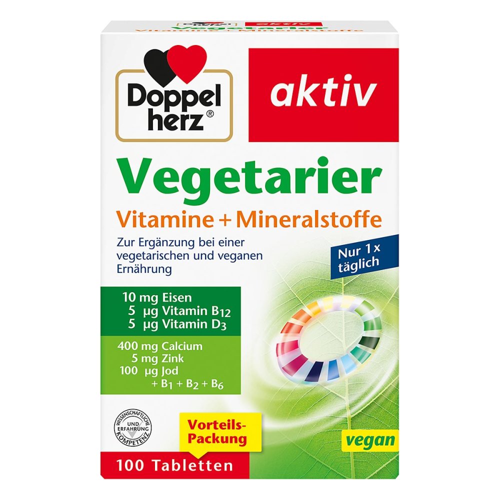 Doppelherz Végétarien Vitamines + Minéraux (100 pièces)