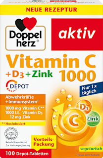 Doppelherz Vitamin C 1000 + D3 + Zink comprimés (100 pièces, 143 g)