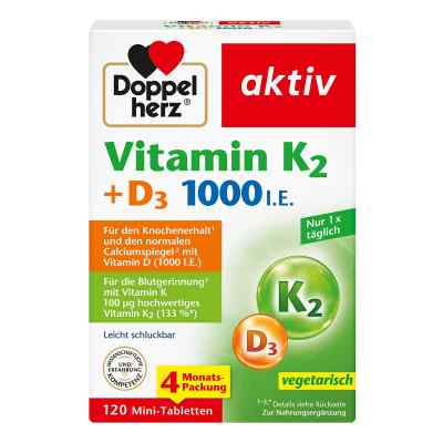 Doppelherz Vitamine K2+D3 1000 UI comprimés (120 comprimés)