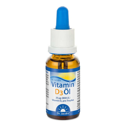 Dr. Jacob's huile de vitamine D3 640 gouttes 800 UI D3 végétarien (20 ml)
