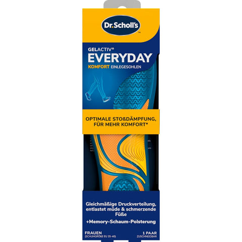 Scholl GelActiv Everyday insoles (shoe size 35.5 - 40.5, 1 pair, 2 pieces)