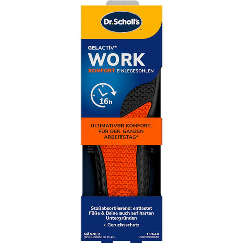 Scholl GelActiv Work Insoles size 40-46.5 (1 pair)