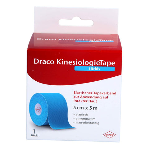 Draco Kinesiology Tape 5 cm x 5 m turquoise (1 piece)