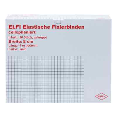 Dracoelfi bande de fixation élastique 8 cm x 4 m crépé sous cellophane (1 pièce)