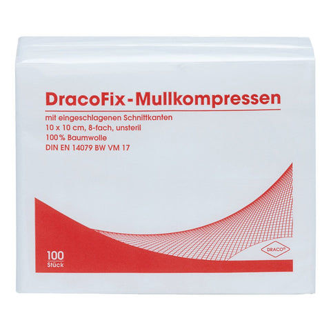 Dracofix compresses opératoires 10x10 cm non stérile 12 plis (100 pièces)