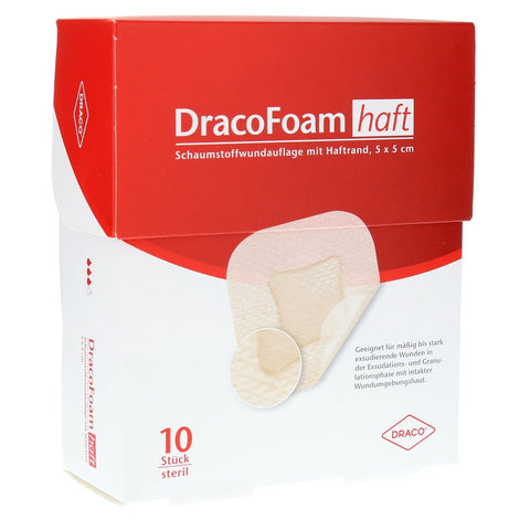 Dracofoam adhesive foam dressing (5x5, 10 pieces)
