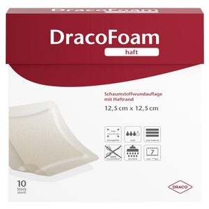 Dracofoam Haft pansement en mousse adhésif (12,5 x 12,5 cm, 10 pièces)