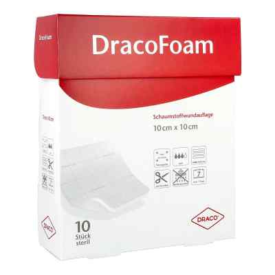 Dracofoam pansement en mousse 10x10 cm (10 pièces)
