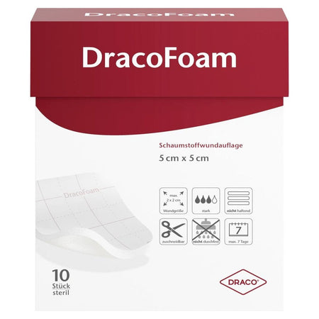 Dracofoam pansement en mousse 5x5 cm (10 pièces)