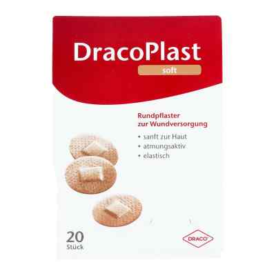 Dracoplast Soft pansements ronds couleur peau 2,2cm (20 pièces)