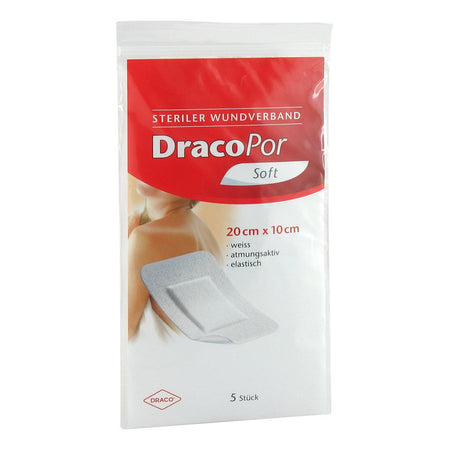 Dr. Ausbüttel Dracopor pansement pour plaies 10x20 cm stérile (5 pièces)