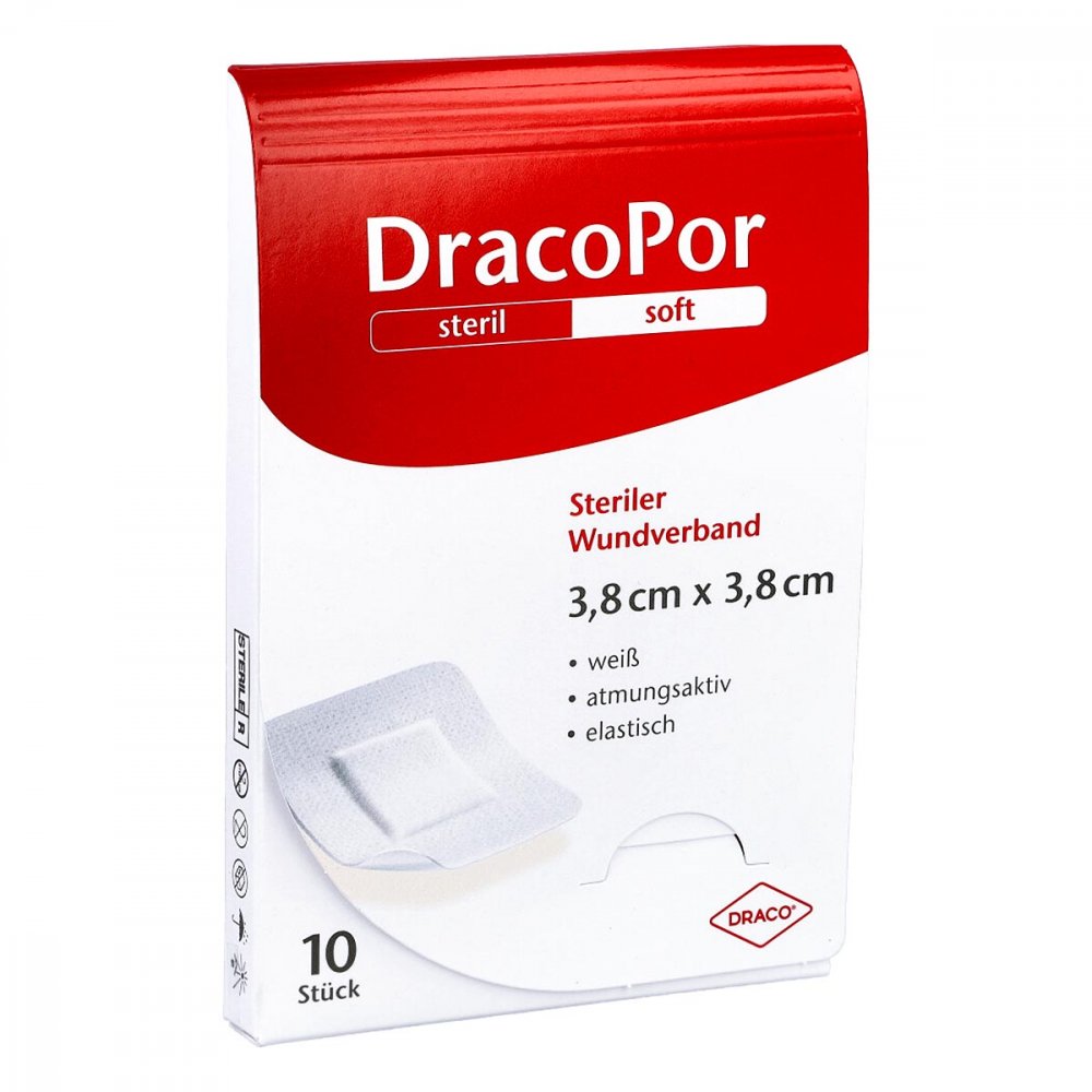 Dracopor Pansement 3,8x3,8 cm stérile (10 pièces)