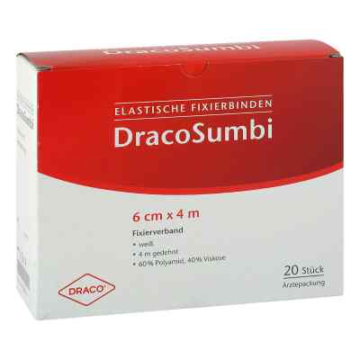 Dracosumbi bande de fixation 6 cm x 4 m blanc (20 pièces)
