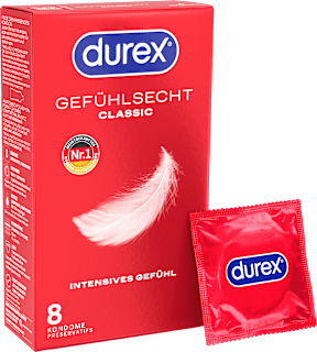 Durex Gefühlsecht Classic préservatifs (largeur 56 mm, 8 pièces)