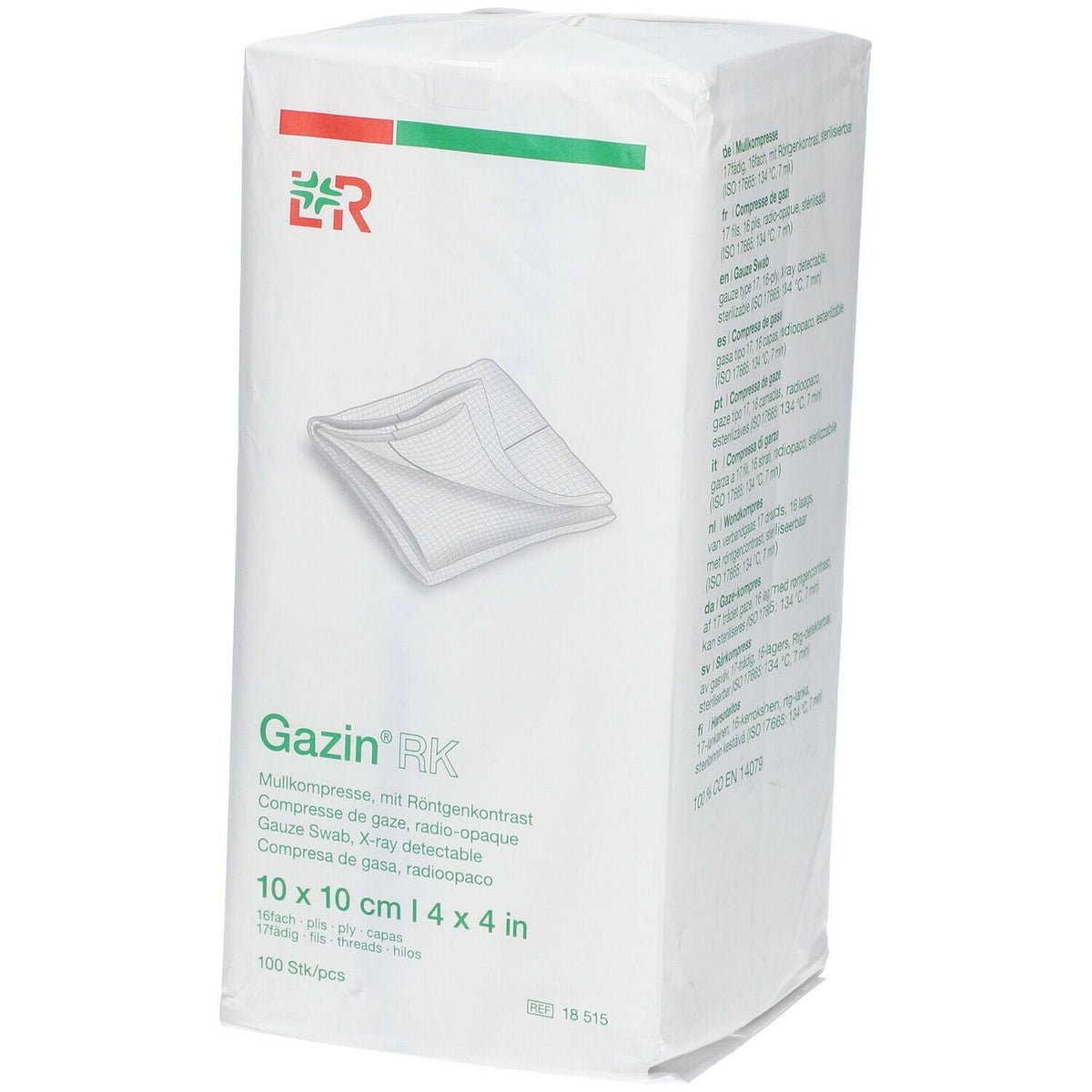 Gazin® compresse de gaze 10 cm x 10 cm non stérile 16 plis